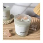 Atmosphere Frosted Glass Cup Crystal Stone Aromatherapy Candle - Image 9
