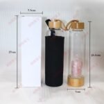 Crystal Infused Water Bottle with Bamboo Lid – Natural Energy Healing Cup - Image 3