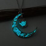 Glowing Ramadan Crescent Necklace – Elegant Spiritual Pendant - Image 10