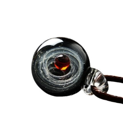 Cosmic Glass Galaxy Pendant – A Touch of Celestial Elegance