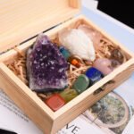 7 Chakra Healing Crystal Set with Amethyst Cluster – Spiritual Energy & Meditation Kit - Image 2