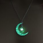 Glowing Ramadan Crescent Necklace – Elegant Spiritual Pendant - Image 5
