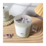 Atmosphere Frosted Glass Cup Crystal Stone Aromatherapy Candle - Image 2