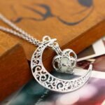 Glowing Ramadan Crescent Necklace – Elegant Spiritual Pendant - Image 2