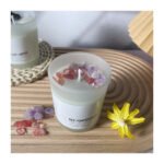 Atmosphere Frosted Glass Cup Crystal Stone Aromatherapy Candle - Image 10